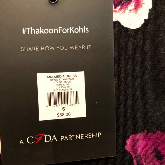 Black floral midi dress - Picture 3 of 5